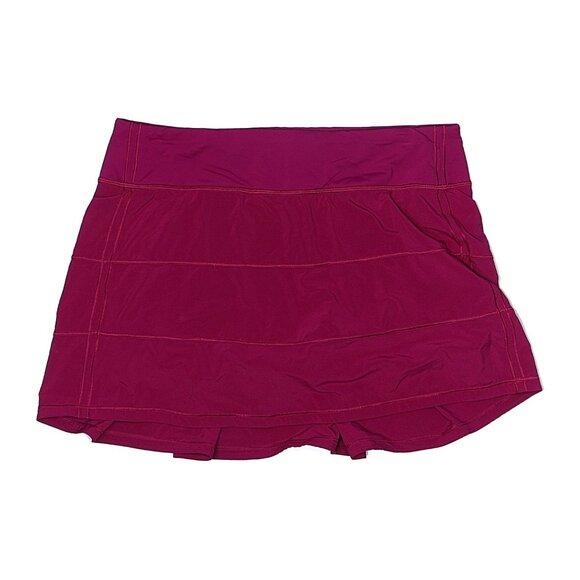 Lululemon Pace Rival Mid-Rise Skirt sz 8 tall Magenta Purple tennis skort - Picture 2 of 6